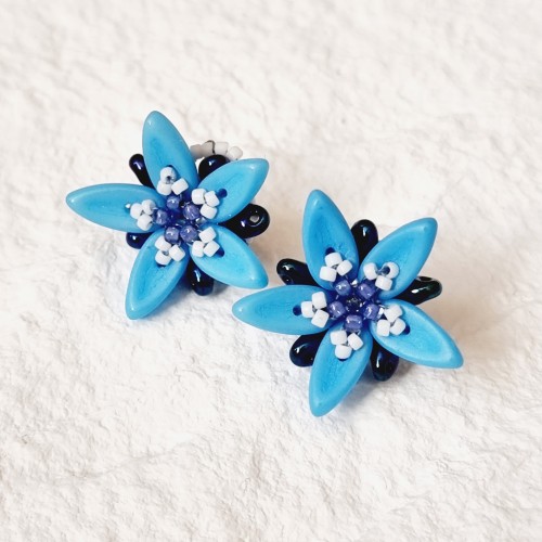 Earrings "Blue Stars"