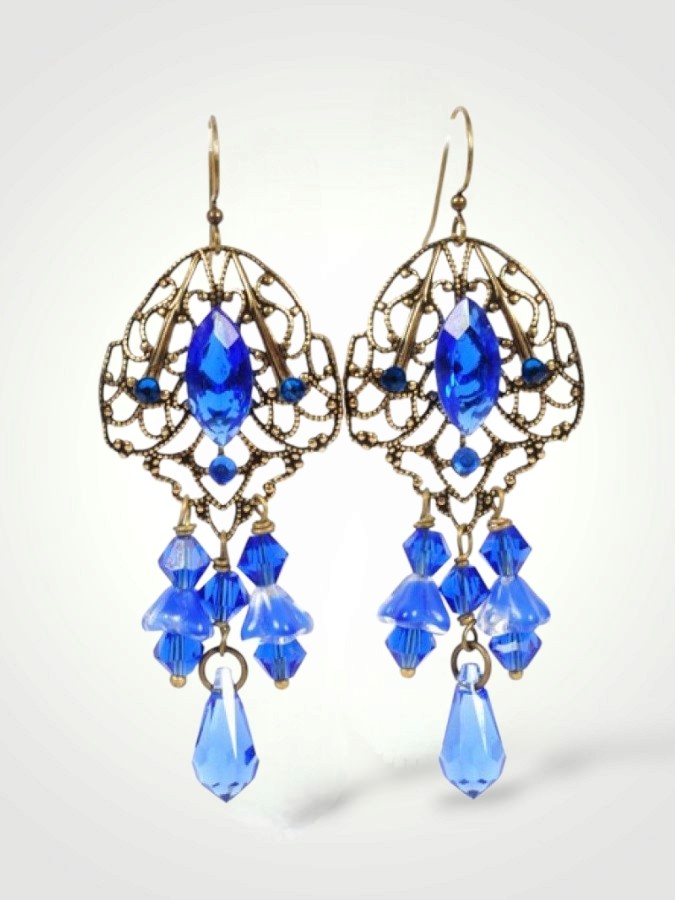 Auskarai "Blue wind"