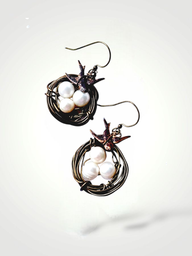 Auskarai "Spring Birds"