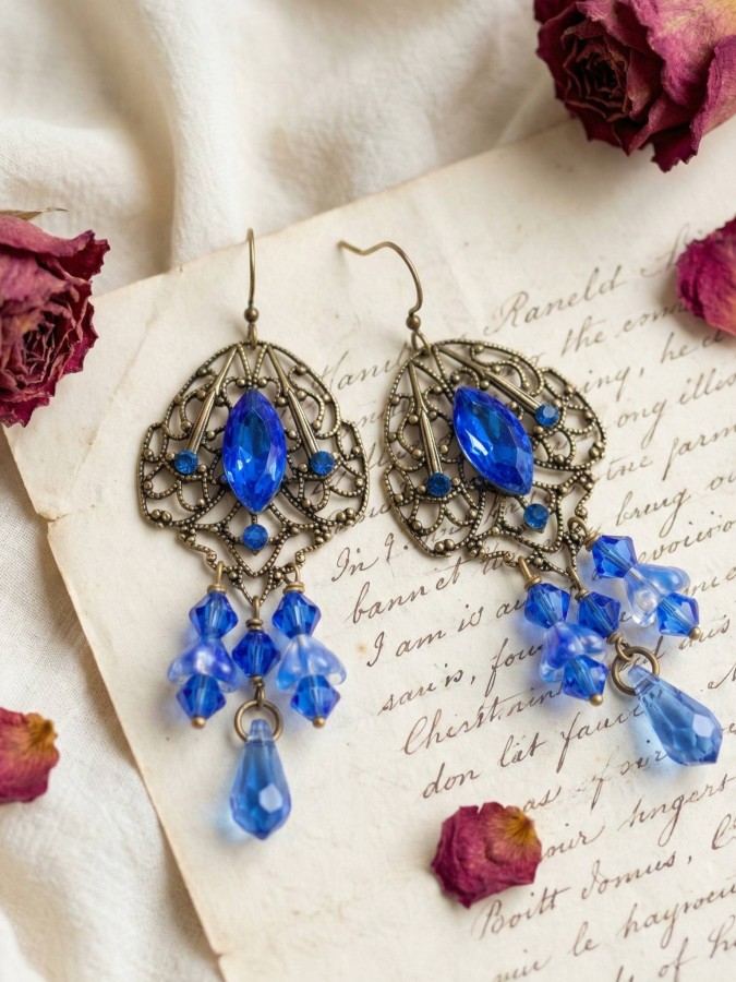 Auskarai "Blue wind"