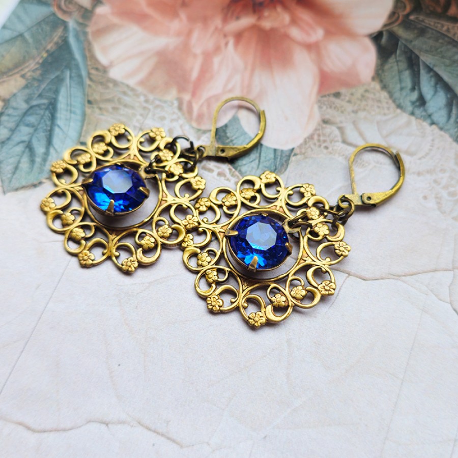 Auskarai "Blue Magic"