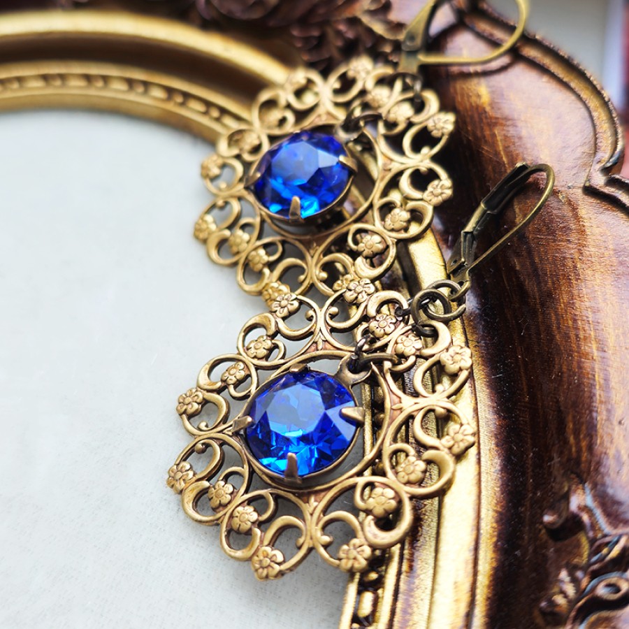 Auskarai "Blue Magic"