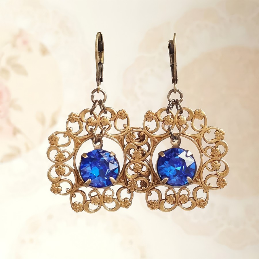 Auskarai "Blue Magic"