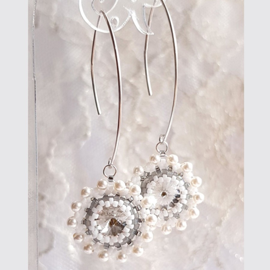Earrings "Crystal Snowflakes"