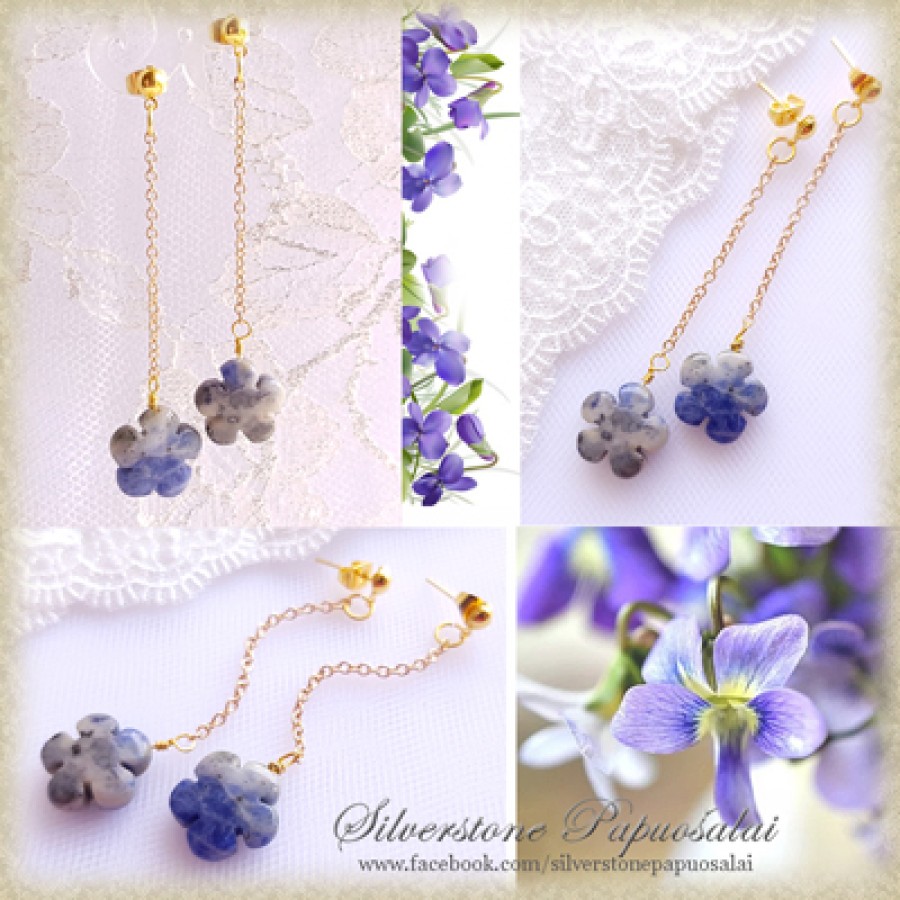 Earrings "Small Violets"