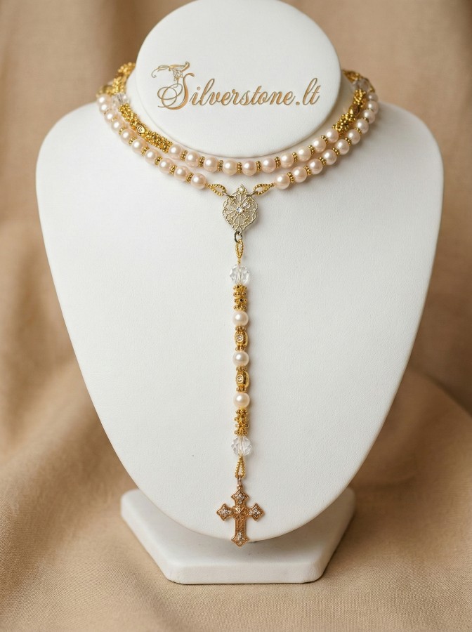  Rosary "White pearl"